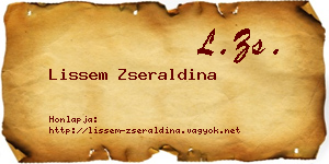 Lissem Zseraldina névjegykártya